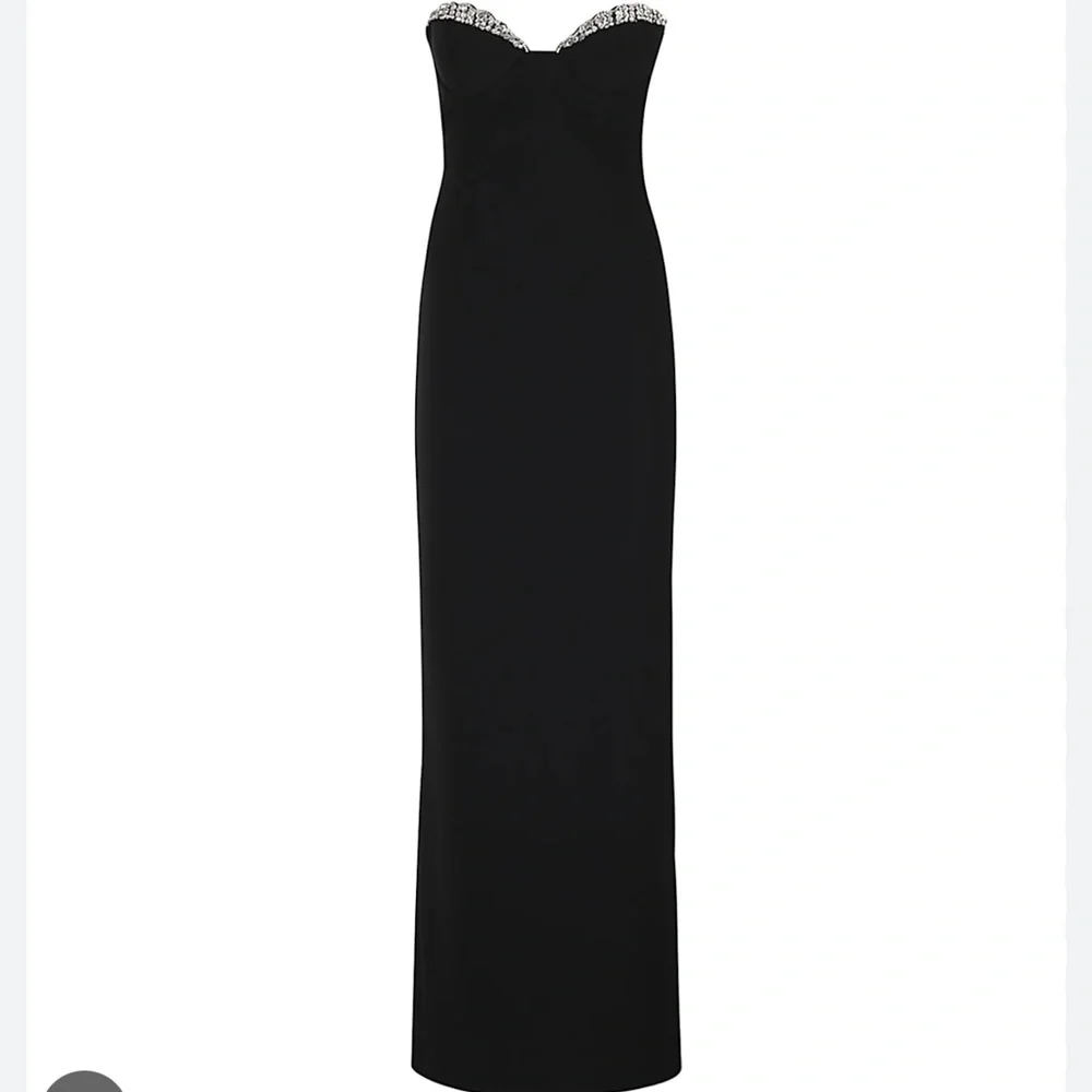Retrofete Black Strapless Dress with Silver Accents - Picture 3 of 6